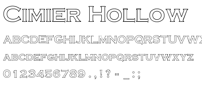 Cimier Hollow font
